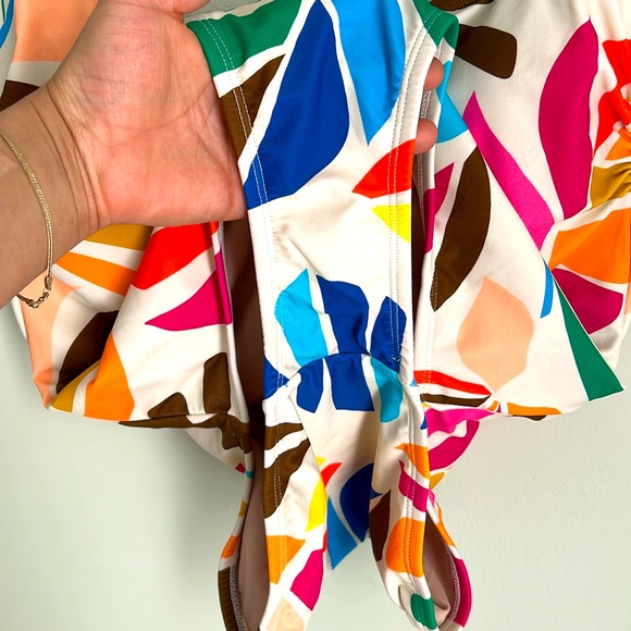 Tabitha Brown Colorful Botanical Leaf One Piece Swim Bathing Suit - Picture 5 of 11
